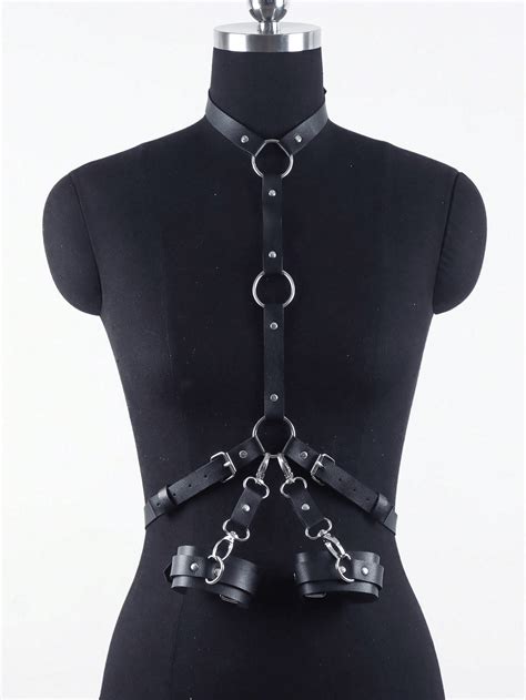 Cinto Liga Sm De Couro Sexy Arnês De Perna De Lingerie Liga De Coxa Bondage De Bdsm Lingerie