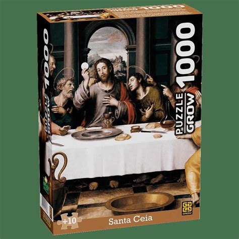 Quebra Cabeça Santa Ceia - Puzzle 1000 peças Santa Ceia - Grow - Quebra-Cabeça - Magazine Luiza