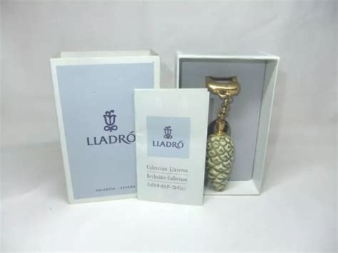 Lladro Keyring Keychain Holder Pine Cone Spanish Porcelain Boxed Rare