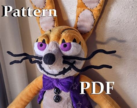 Glitchtrap Plush Sewing Pattern Pdf Fnaf Malhare Plushie Tutorial