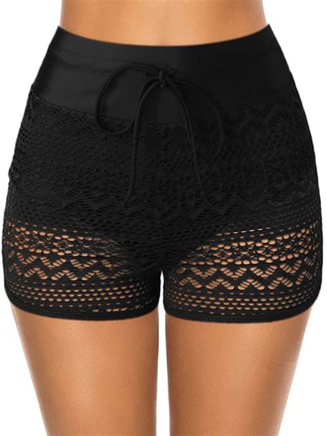Avamo Women Plus Size Swimsuit Shorts Sexy Bikini Briefs Bottom Solid Boardshort Swimwear Beach