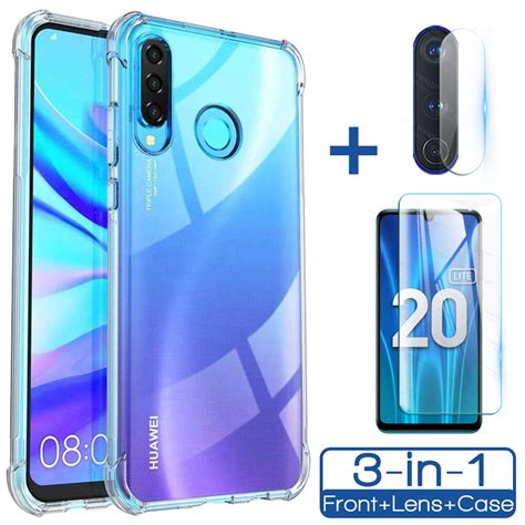 Funda transparente para Honor 20 Lite s cristal Cámara funda de