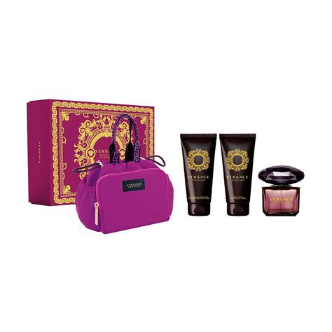 Парфюмированный набор женский Versace Crystal Noir (туалетная вода, 90 ...