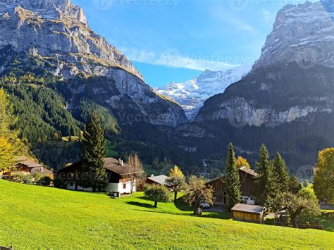 Grindelwald Switzerland Travel Landmark Souvenir Poster Wallpaper