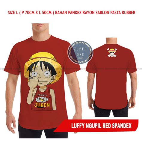 Jual Kaos Anime Kaos Luffy Ngupil Red Kaos Onepiece Kaos Manga