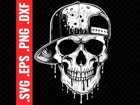 Skull Stencil Svg Urban Skull Png Skater Skull Vector Rebel Skull