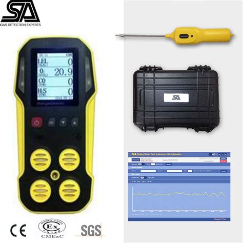 Industrial Portable Multi Gas Detector H2s Co O2 Lel 4 Gas