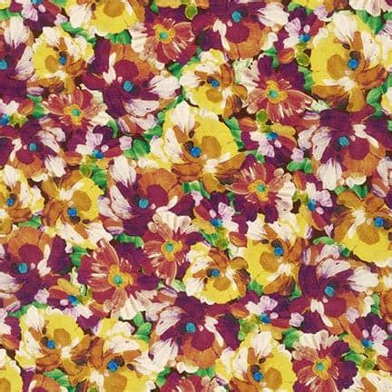 Painterly Petals Harvest Clusters Cotton Quilting Fabric Fabric Lane