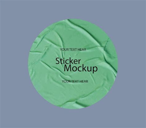 Premium Psd Pds Round Sticker For Mockup