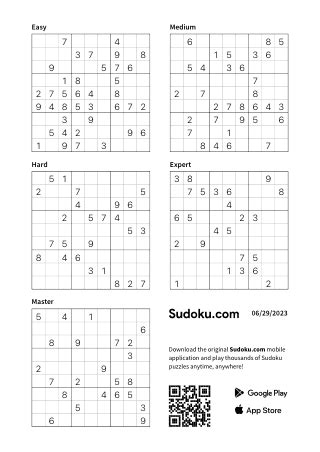 Sudoku zum Ausdrucken Kostenlose Rätsel