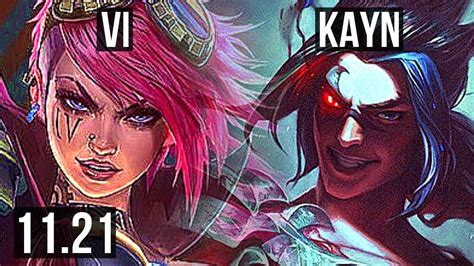 Vi Vs Kayn Jungle 16m Mastery 900 Games 14411 Rank 14 Vi Euw Master V1121 Youtube