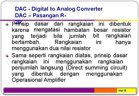 INSTRUMENTASI INDUSTRI DAC ADC Digital To Analog Converter