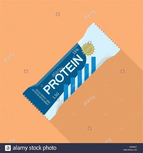 Protein Bar Icon Flat Style Stock Vector Image And Art Alamy