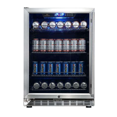 Kingsbottle 24 Inch Beverage Refrigerator Triple Glassdoor With Two The Wine Cooler Club