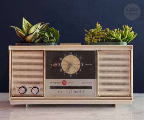 Vintage Clock Radio Planters For Father S Day Alpha Mom