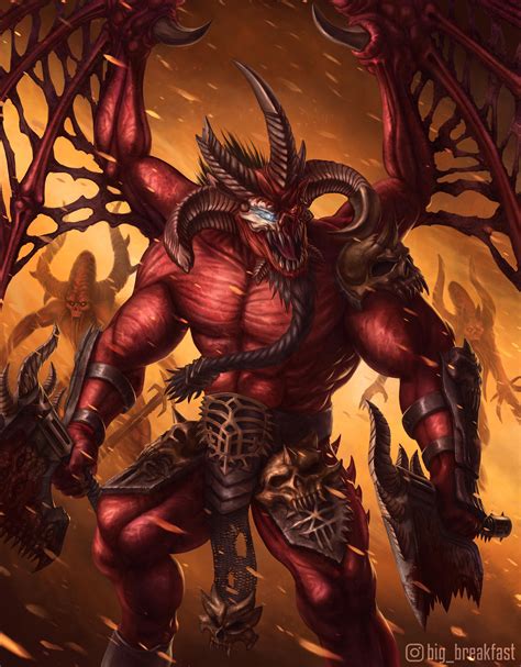 I painted a series of the four Greater Demons to celebrate the Immortal