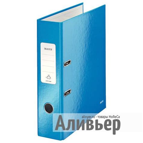 Папка-регистратор leitz "wow", механизм 180°, ламинированная, 80 мм ...