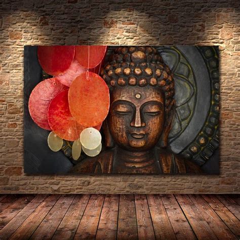 Big Buddha Art Buddhism Home Decor Nirvana Art Home Yin And Yang Art