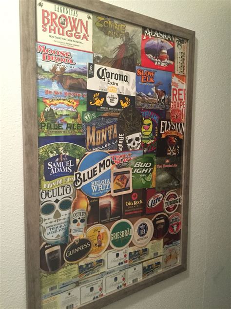 Beer Box Poster Collage for Man Cave