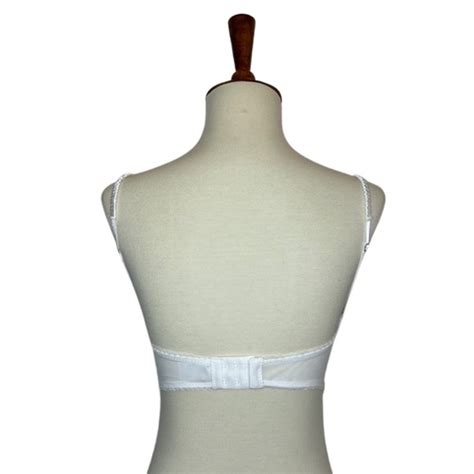 Intimates Sleepwear Sexy White Eyelash Lace And Nude Bra With Button Detail Poshmark