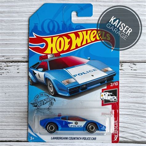 Hot Wheels Lamborghini Countach Police Car Shopee Malaysia