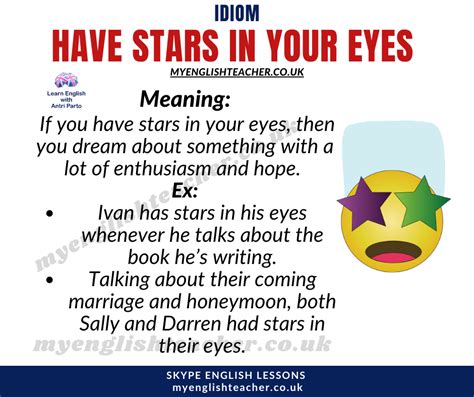 My Lingua Academy Idiom Have Stars In Your Eyes Click The Link To