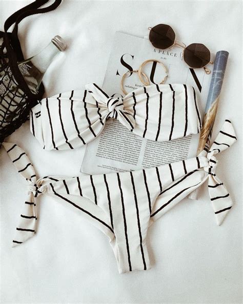 Striped Bikini Swimsuit Summer Style Summer Outfit Vacation Style Travel Style Summer