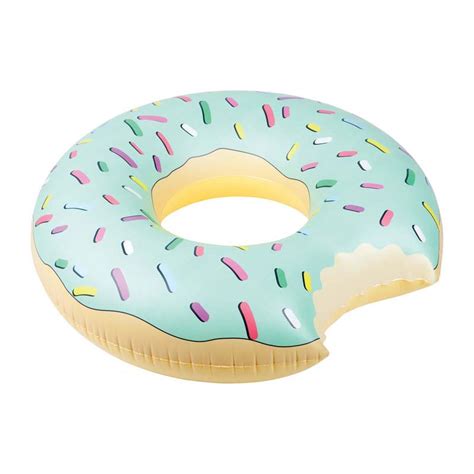 Mint Inflatable Donut Perfect For Lazy Days Floating Around In The Pool