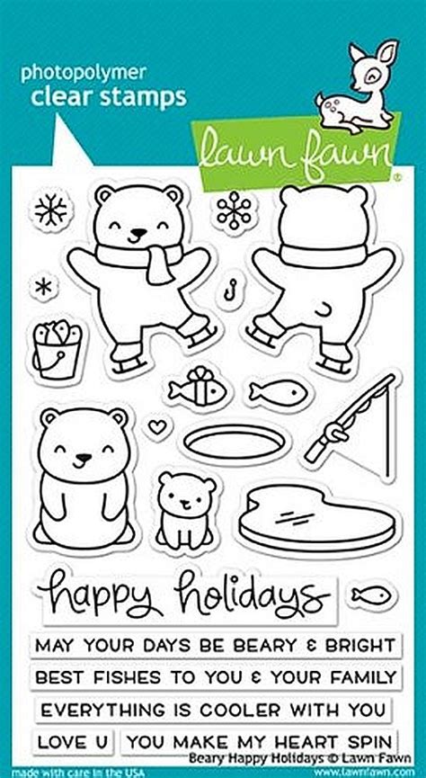 Beary Happy Holidays Clear Stamps Lawn Fawn