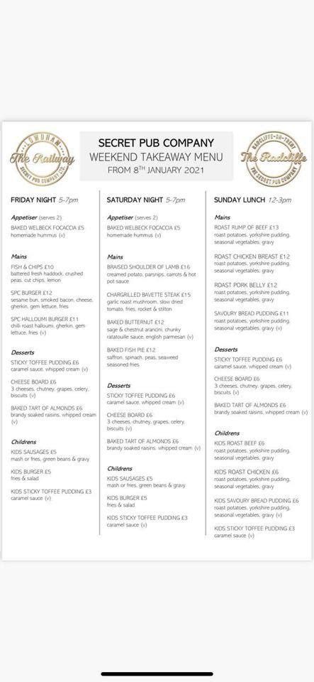 Menu at The Railway Lowdham pub & bar, Lowdham