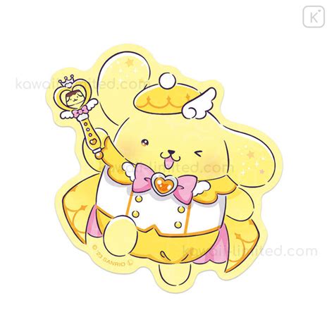 Japan Sanrio Vinyl Sticker Pompompurin Tokimeki Magic Warrior