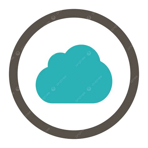 Rounded Raster Icon In Flat Grey And Cyan Depicting Glyph Storage