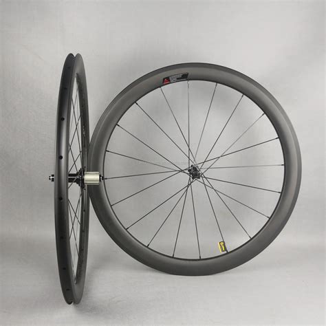 Carbon Road Bike Wheelset Clincher Ud Weave Front Rear Holes With