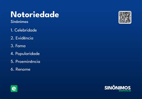 O Que É Notoriedade - Notoriedade - Significado e Sinônimo - escreva.ai