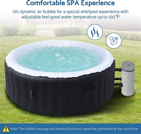 Buy Inflatable Hot Tub Spa Portable Person Round Shape With Bubble Jets And Heater Pump