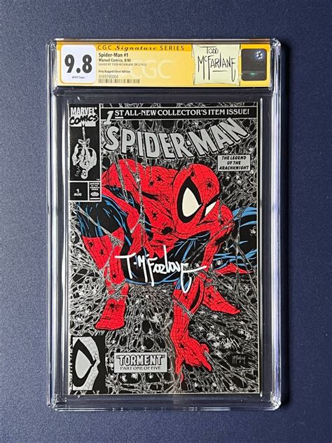 Spiderman Cgc Silver Signed Autograph Todd Mcfarlane Custom