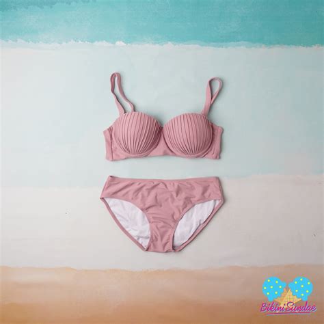 Jual Swimsuit MERMAID Set Bikini Baju Renang Wanita Bikini Triangle Pink WIRE Shopee Indonesia