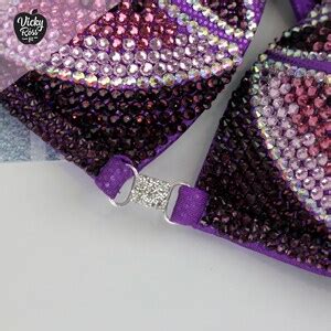 Competition Bikini Npc Ifbb Fitness Suit For Women By Vicky Ross Fit Fully Crystallized Purple