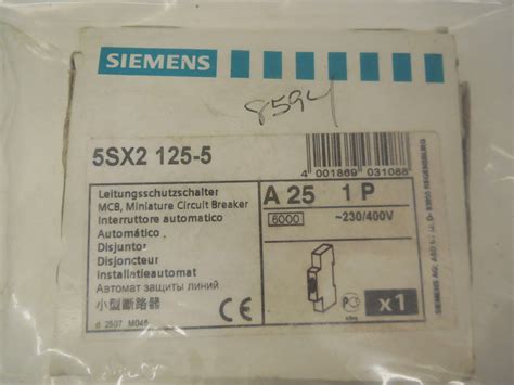 NEW SIEMENS 5SX2-125-5 CIRCUIT BREAKER 5SX21255 - SB Industrial Supply ...