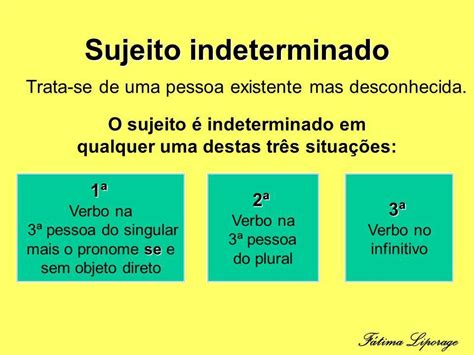 Identifique As Formas Verbais Cujos Sujeitos São Indeterminados