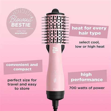 Infinitipro By Conair The Knot Dr All In One Mini Oval Dryer Brush Hair Dryer And Volumizer Hot