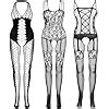 Amazon Fengek 3 Packs Women Fishnet Bodysuits Stockings Sleepwear Lingerie For Couple