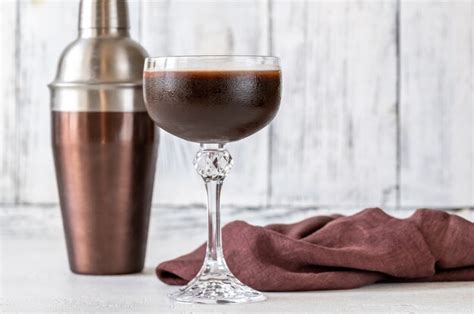 Premium Photo Glass Of Chocolate Orange Espresso Martini Cocktail