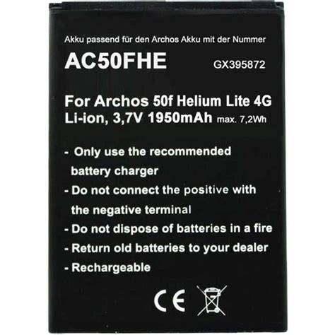 Batterie Uniquement Compatible Avec La Batterie Archos Ac Fhe