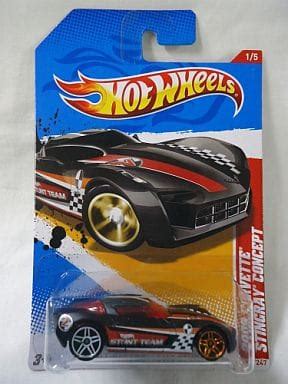 駿河屋 1 64 2009 CORVETTE STINGRAY CONCEPT 2 ブラック HoT WHeeLS V5500 07A1 ホットウィールhotwheels