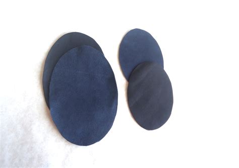 Navy Elbow Patches Suede Elbow Patches Oval Leather Patches