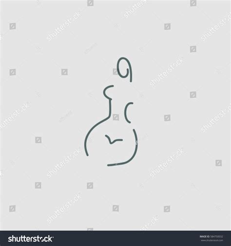 Nude Woman Vector Line Icon Stock Vector Royalty Free 584750032 Shutterstock