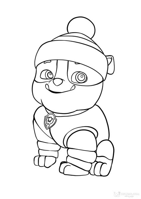 Dibujos Para Colorear De Rubble De Paw Patrol