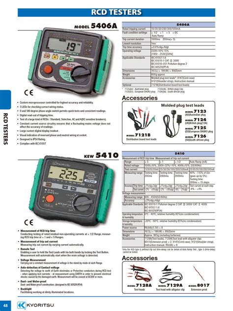 Kyoritsu 5406a Datasheet Pdf Manufactured Goods Electrical