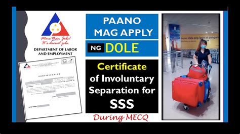 Guide How To Apply For Dole Certification For Involuntary Separation